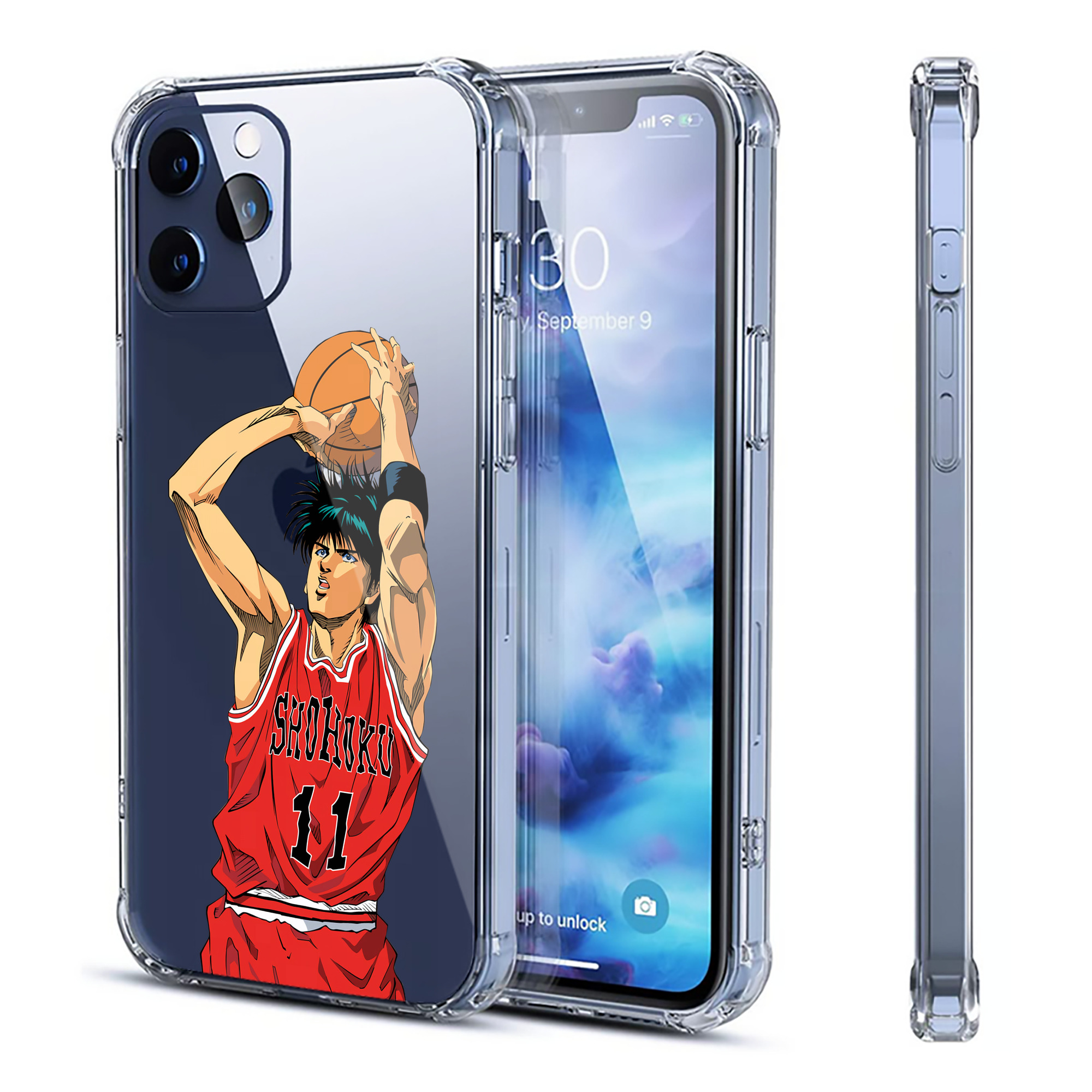 （画像用） SLAM DUNK／スラムダンク 【iPhone 12シリーズ対応】透明スマホケース（クリアソフトケース）